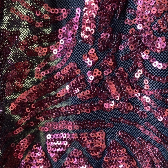 Premier Amour Embellished Sequin Party Cocktail  Sleeveless Crew Neck Size 14 - Picture 9 of 17